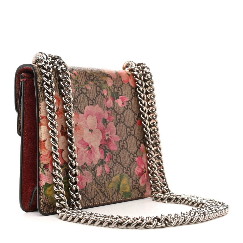 GG Supreme Monogram Blooms Mini Dionysus Shoulder Bag Beige Multicolor Dry Rose