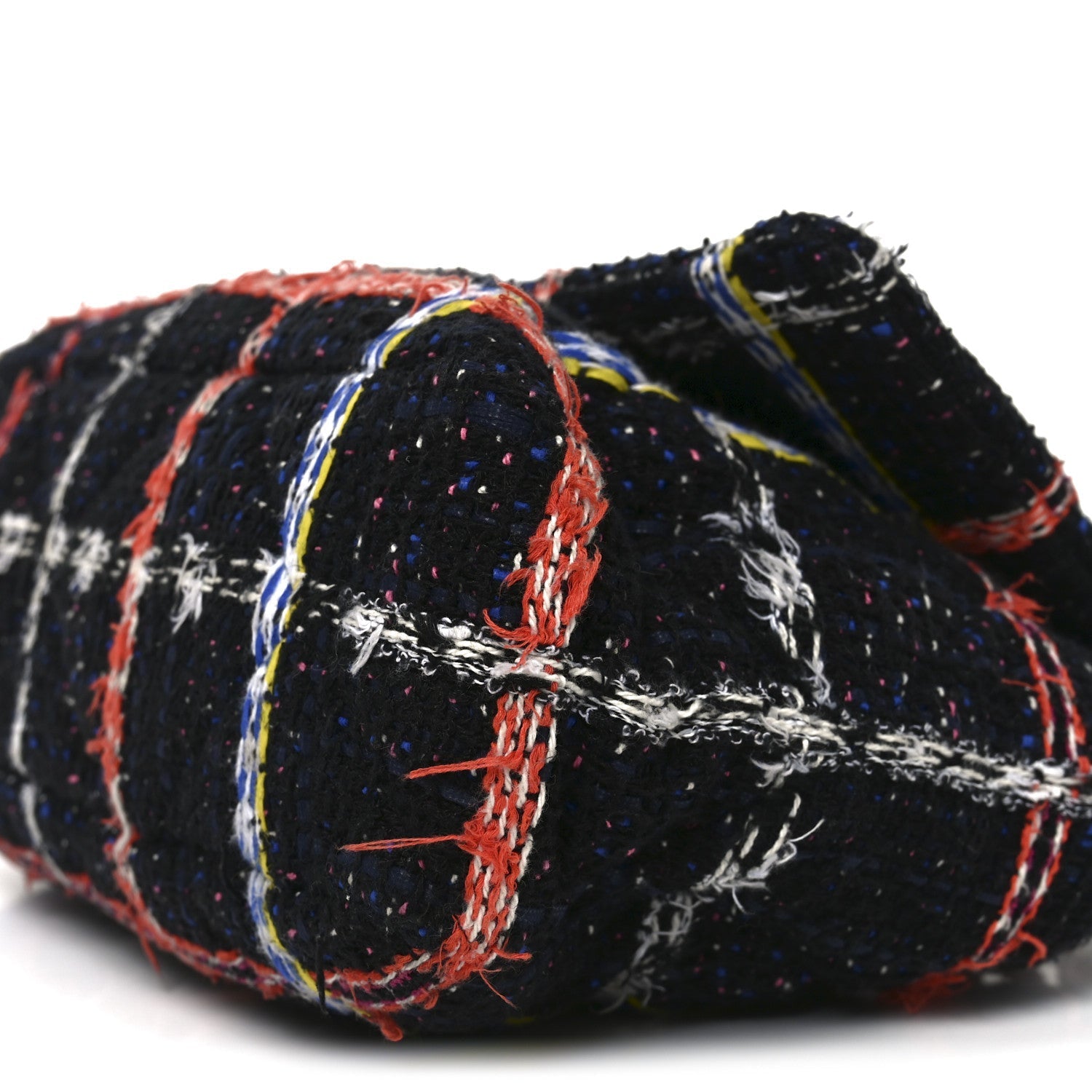 Tweed Quilted Large Chanel 19 Flap Black Orange Blue