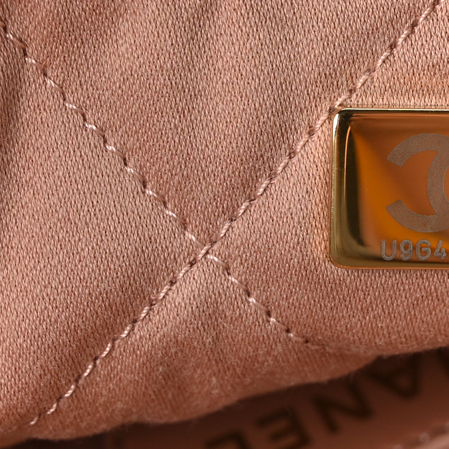 Metallic Calfskin Quilted Small Chanel 22 Pink