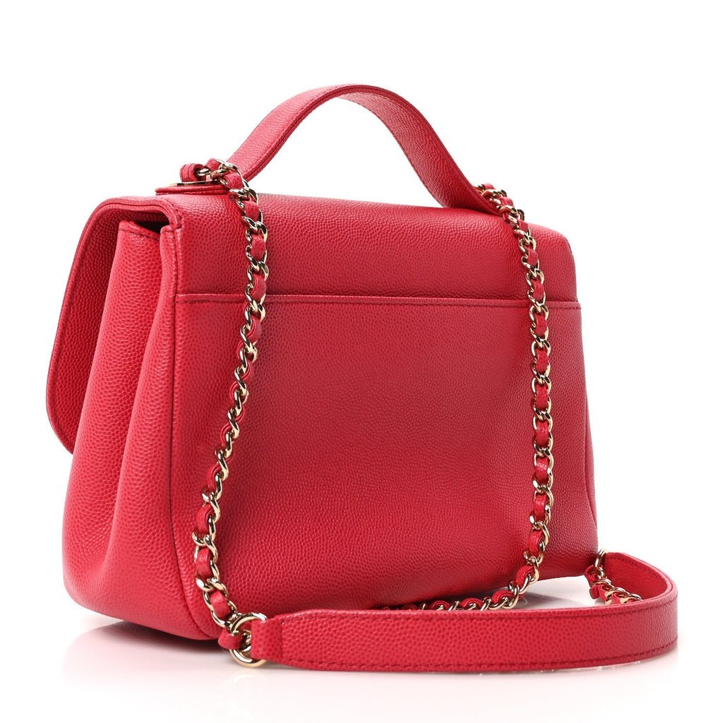 Caviar Quilted Small Business Affinity Flap Pink