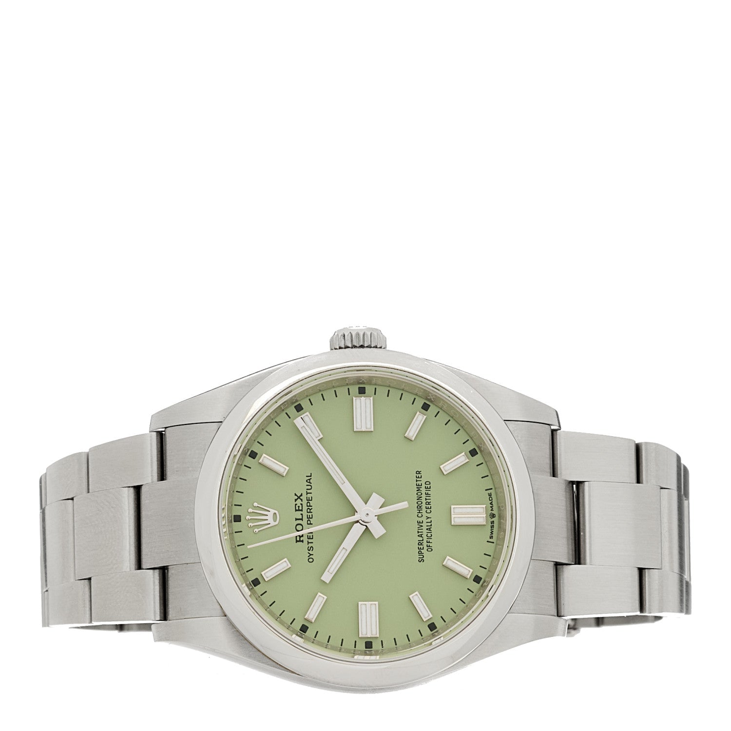 Stainless Steel 36mm Oyster Perpetual Watch Pistachio 126000