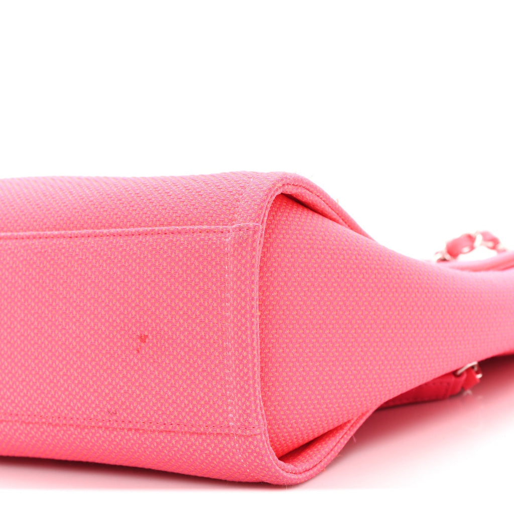 Canvas Mini Deauville Tote Pink Orange