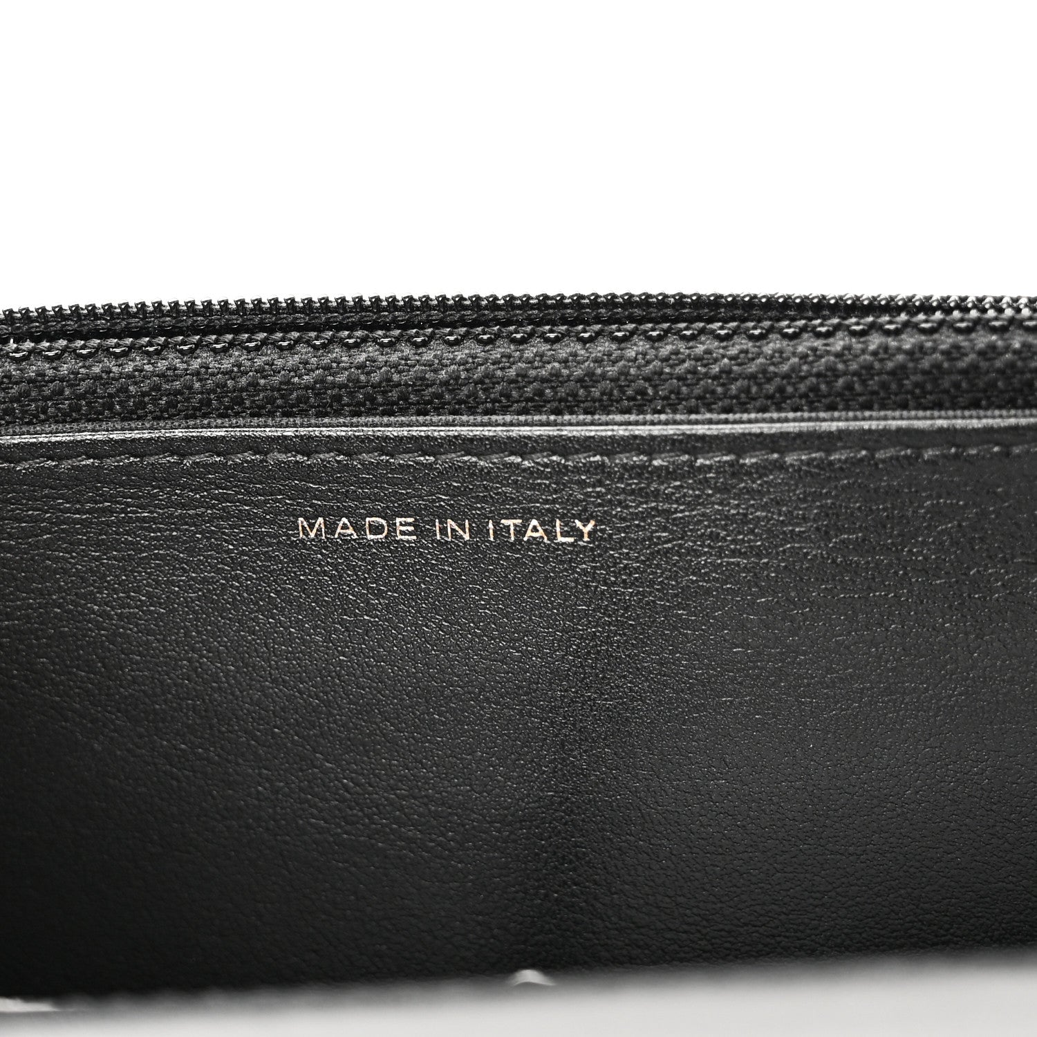 Calfskin Elaphe Double Chevron Mini Wallet On Chain WOC Black