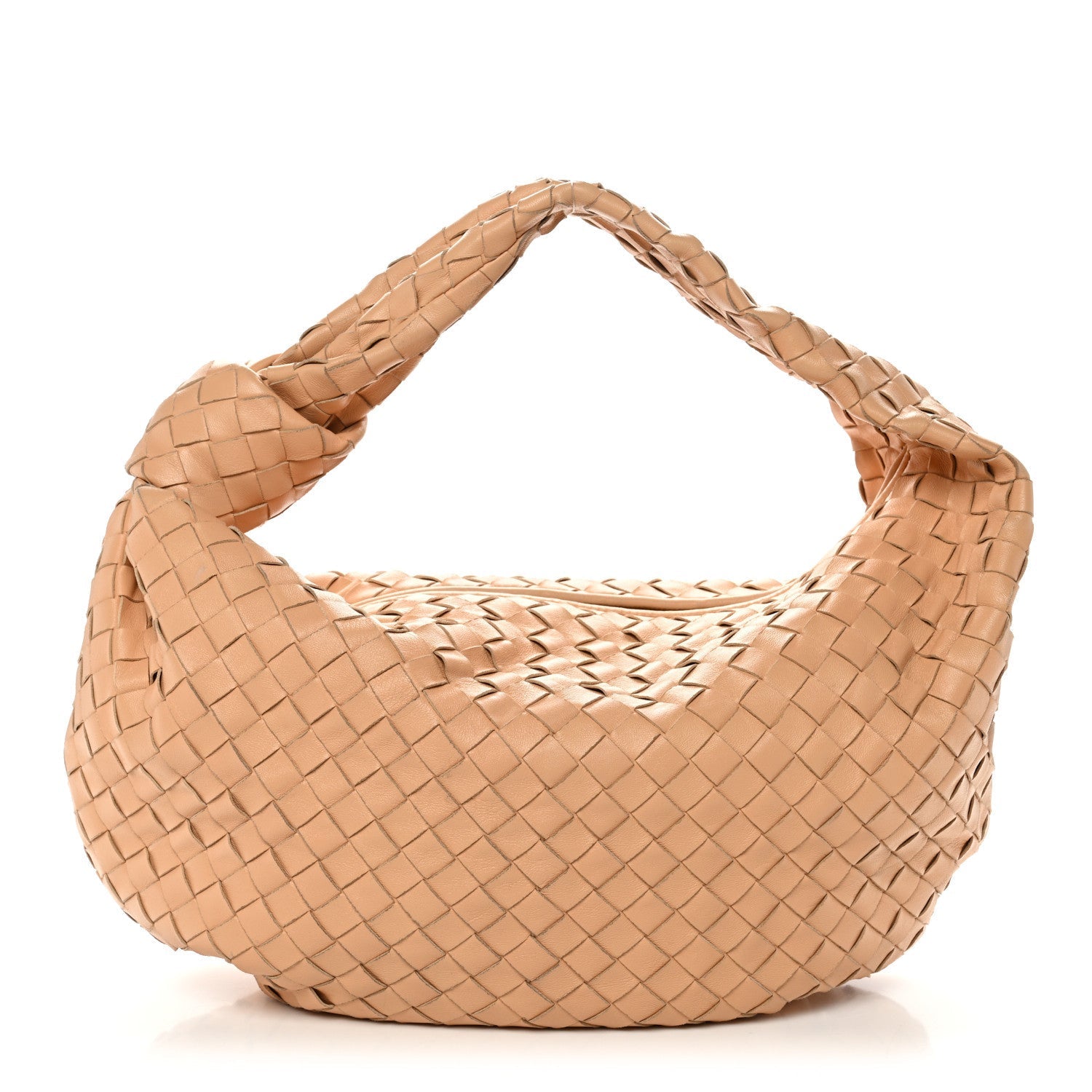 Nappa Intrecciato Small Jodie Hobo Almond