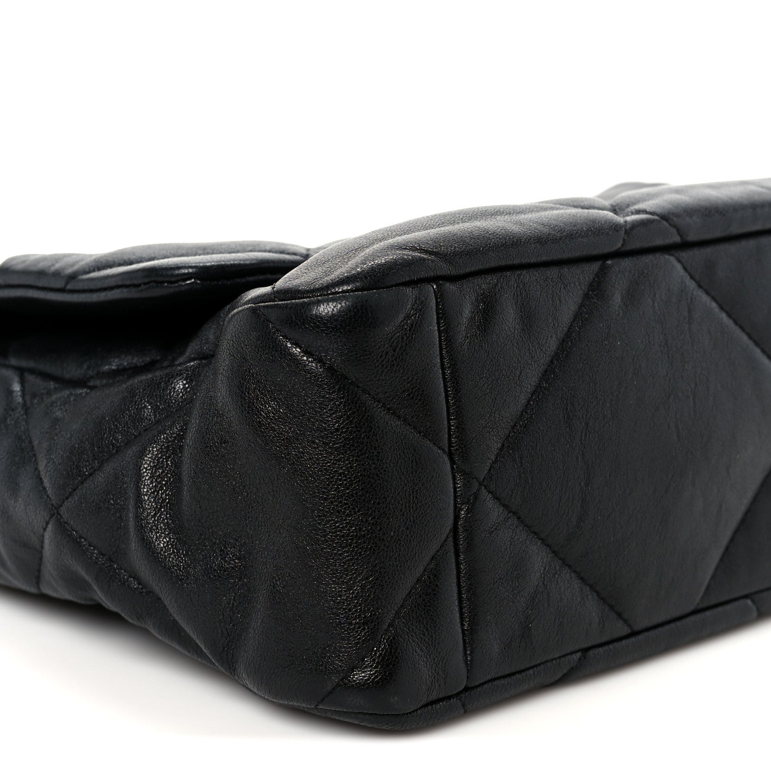 Goatskin Quilted Large Chanel 19 Flap Black