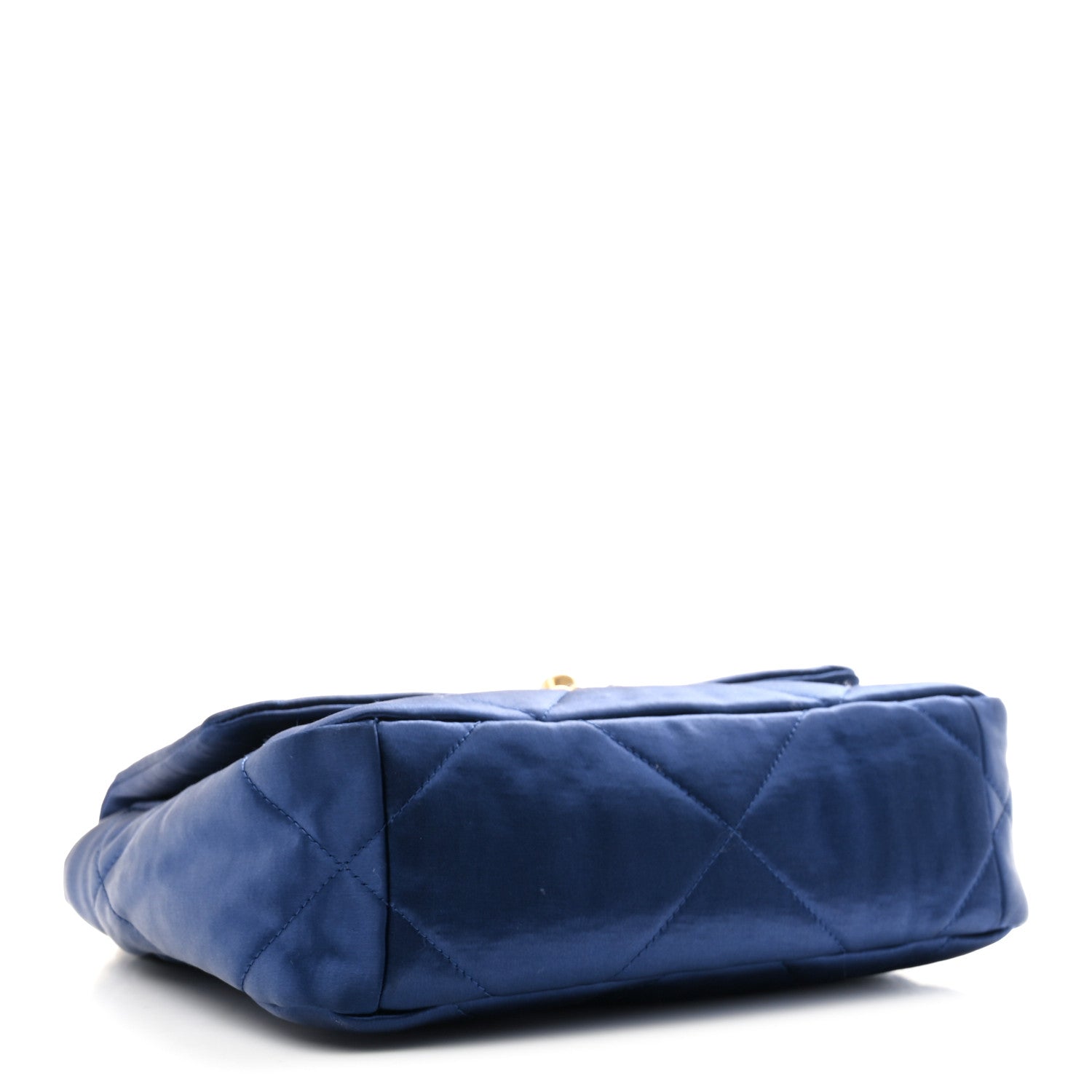 Satin Quilted Medium Chanel 19 Flap Blue