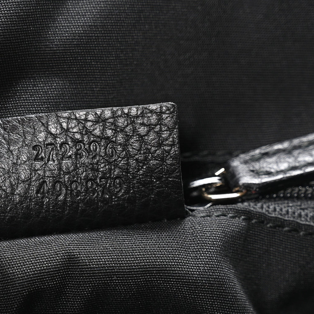 Guccissima Suede Crossbody Bag Black