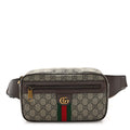 Soft GG Supreme Monogram Medium Ophidia Belt Bag Dark Brown