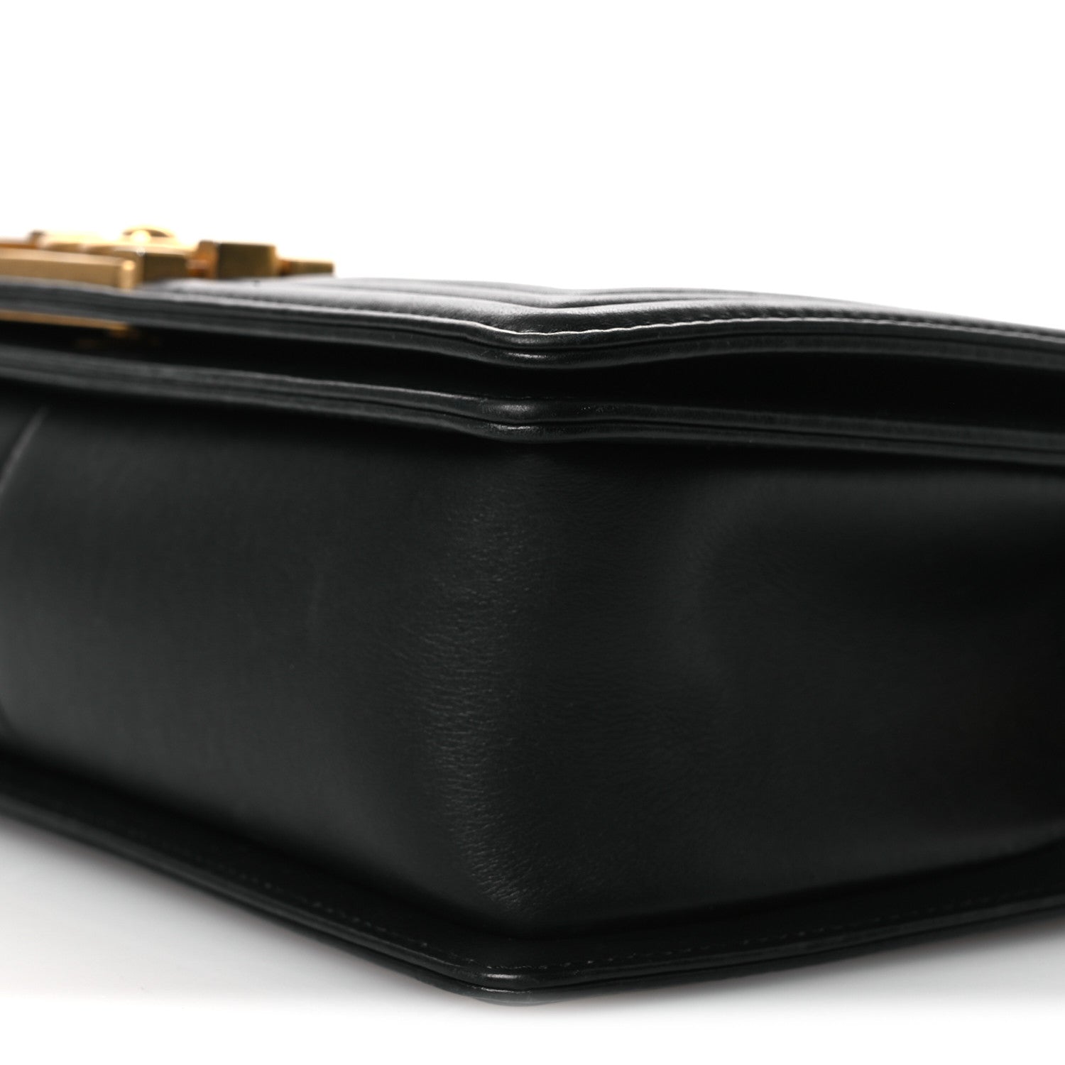 Lambskin Quilted Medium Boy Flap Black