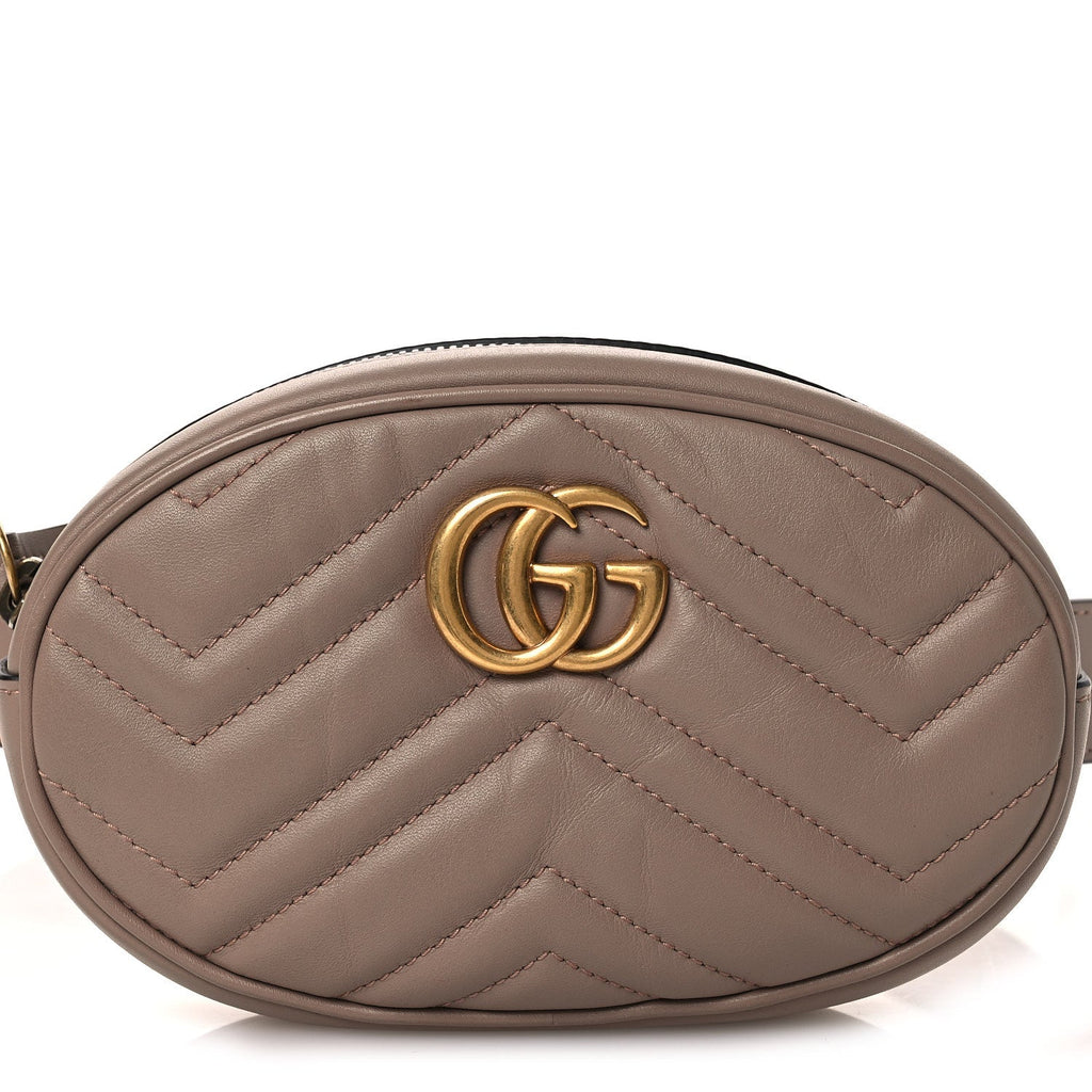 Calfskin Matelasse GG Marmont Belt Bag 85 34 Porcelain Rose