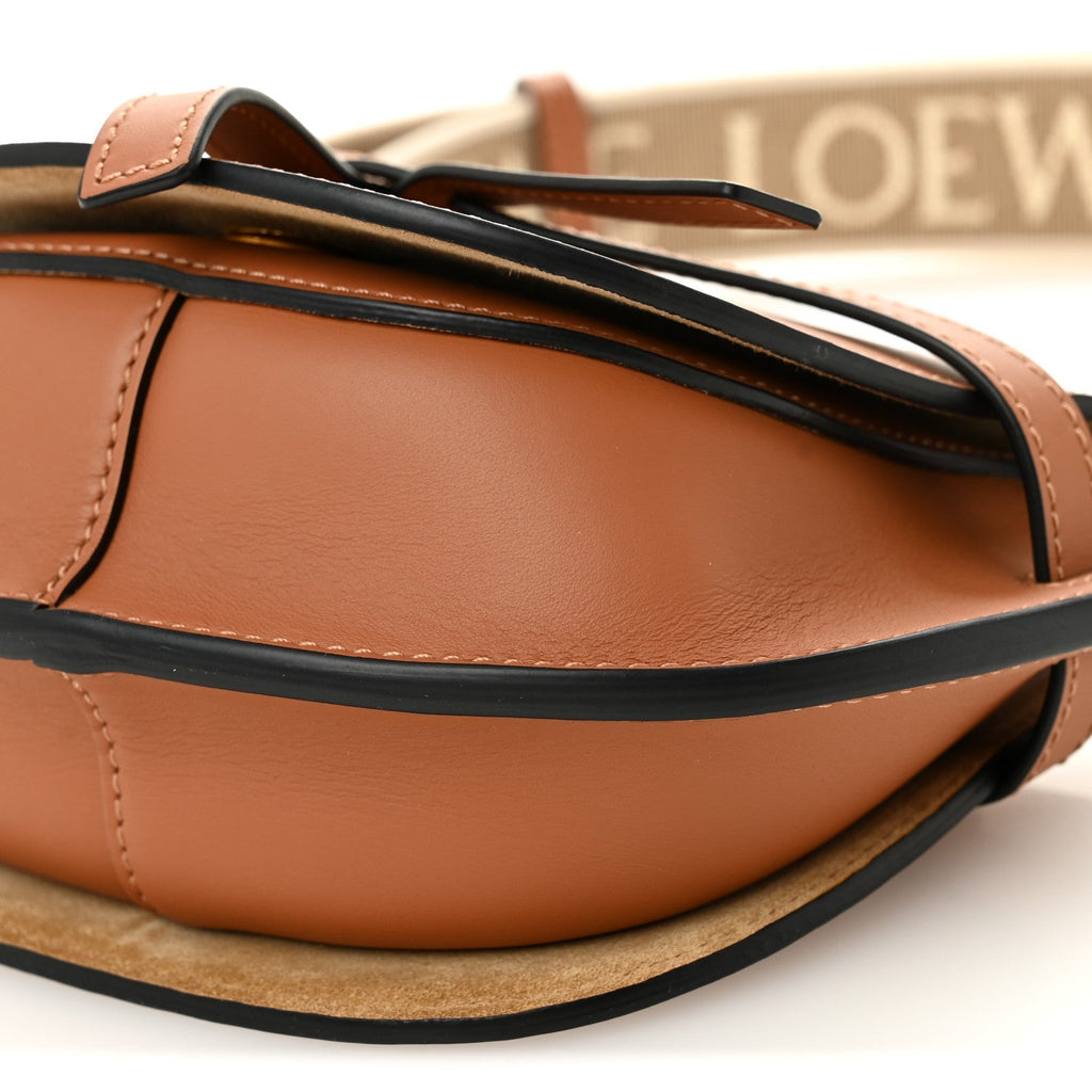 Calfskin Jacquard Mini Gate Dual Bag Tan