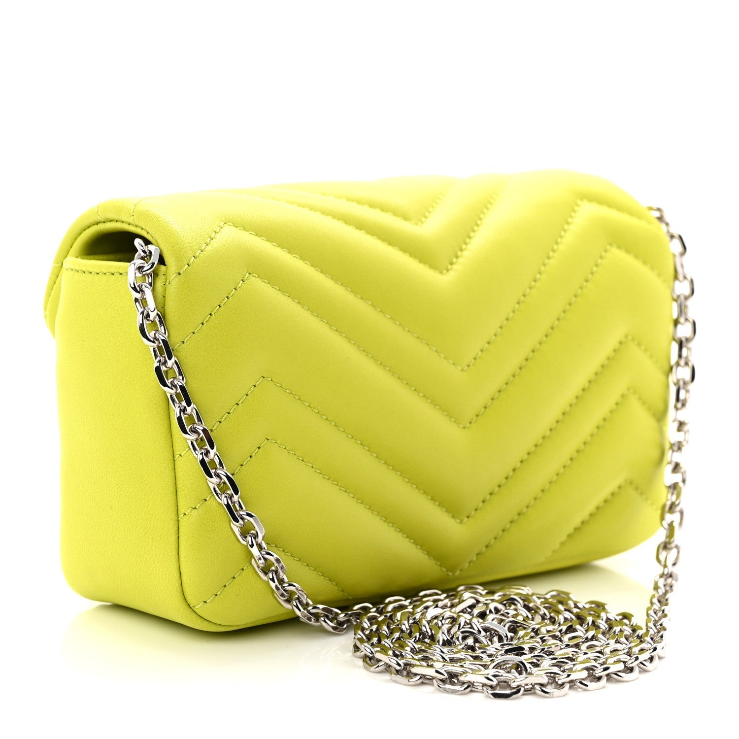 Lambskin Matelasse Mini GG Marmont Shoulder Bag Firefly