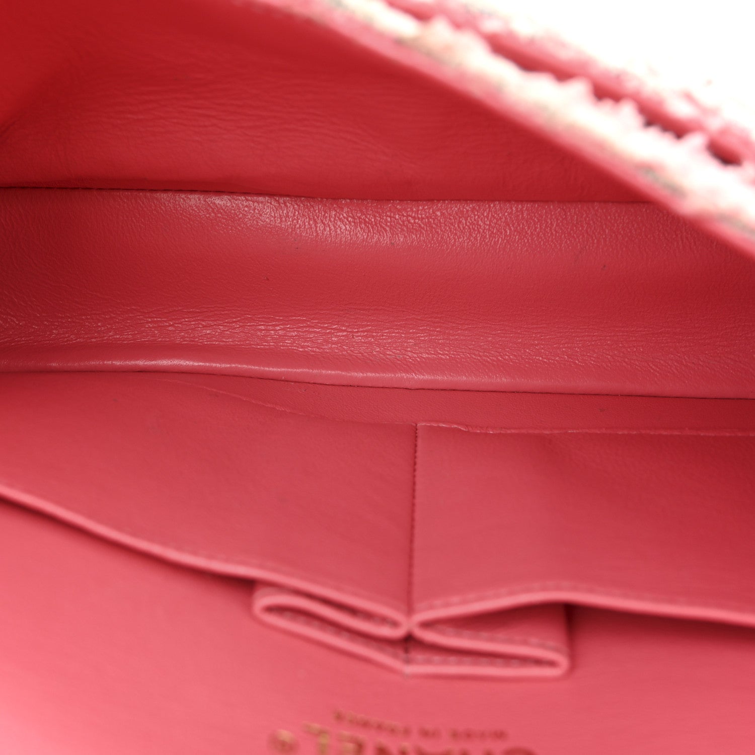 Tweed Medium Double Flap Pink