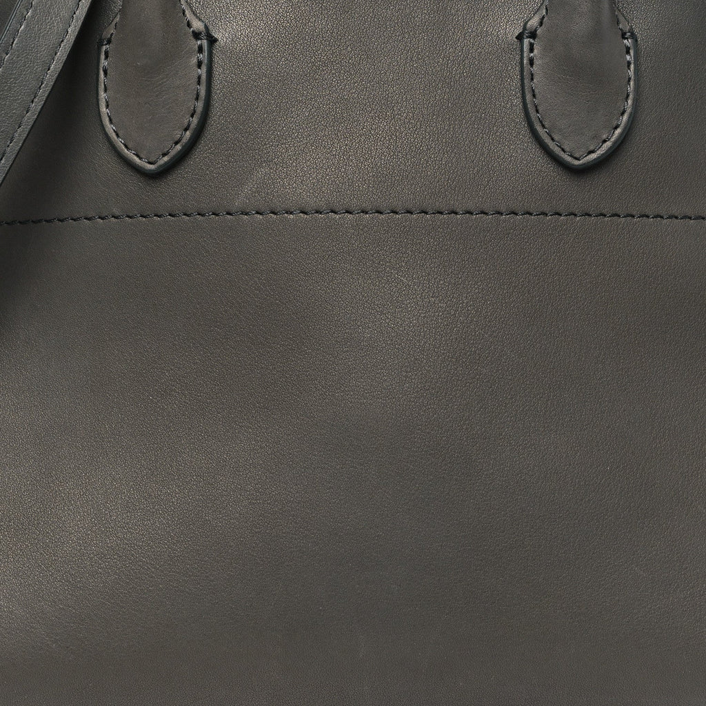 Polished Saddle Calfskin Soft Margaux 10 Bag Koala Grey