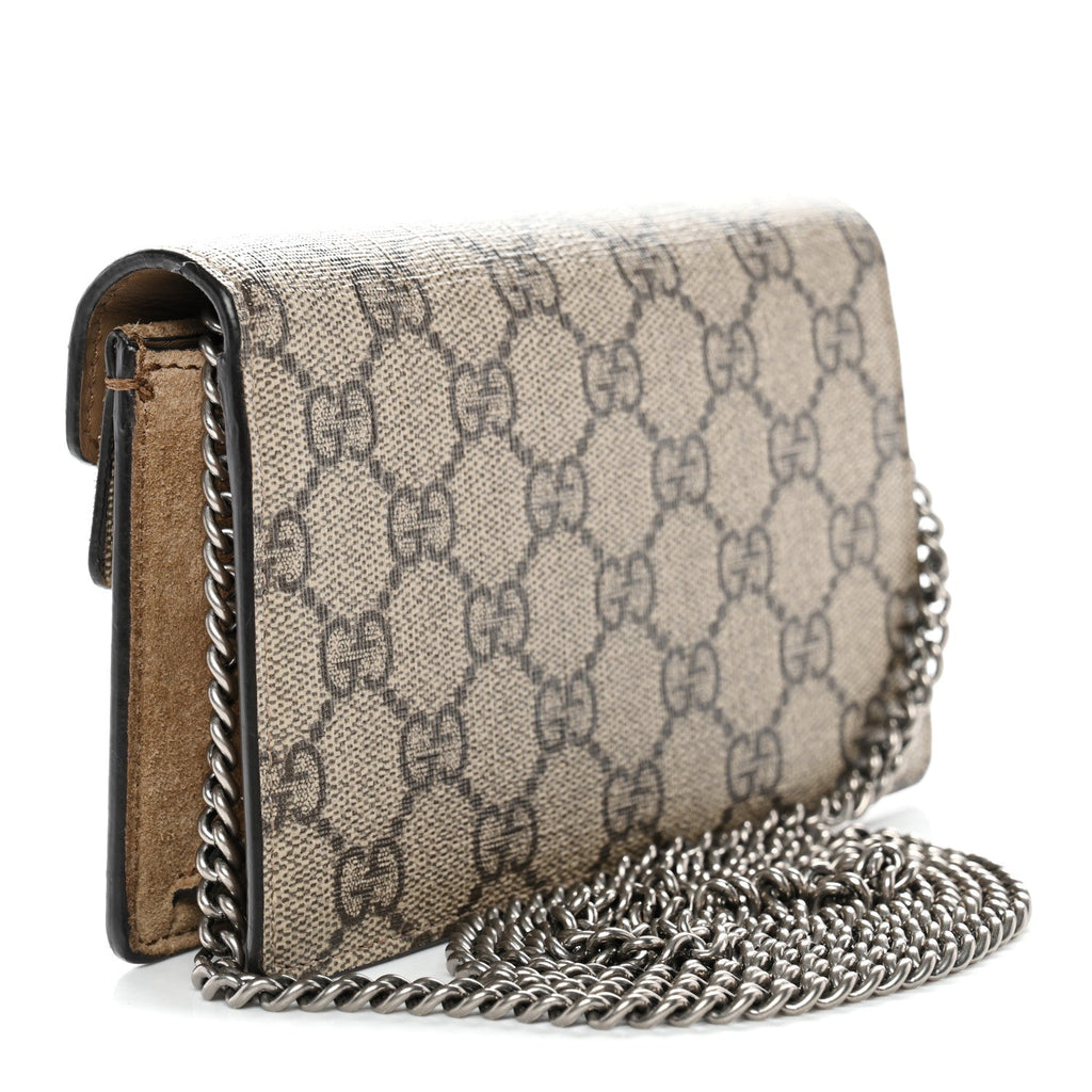 GG Supreme Monogram Super Mini Dionysus Shoulder Bag Taupe