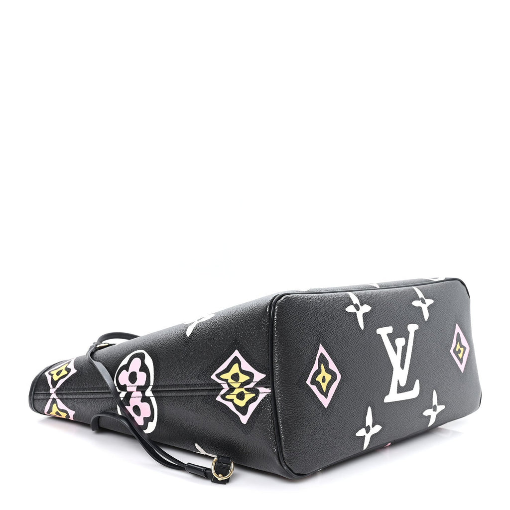 Monogram Giant Wild at Heart Neverfull MM Black