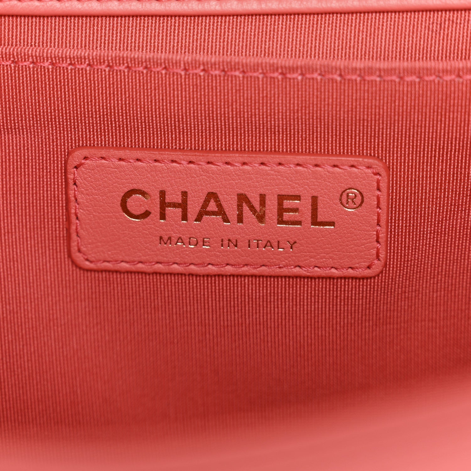 Calfskin Quilted Medium Boy Flap Coral