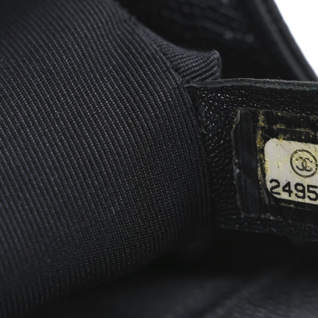 Caviar Quilted Small Boy Flap Black