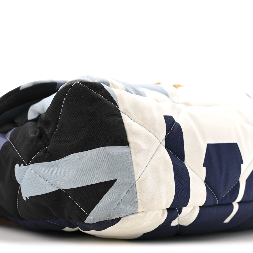 Silk Maxi Scarf Chanel 19 Flap Black Blue White