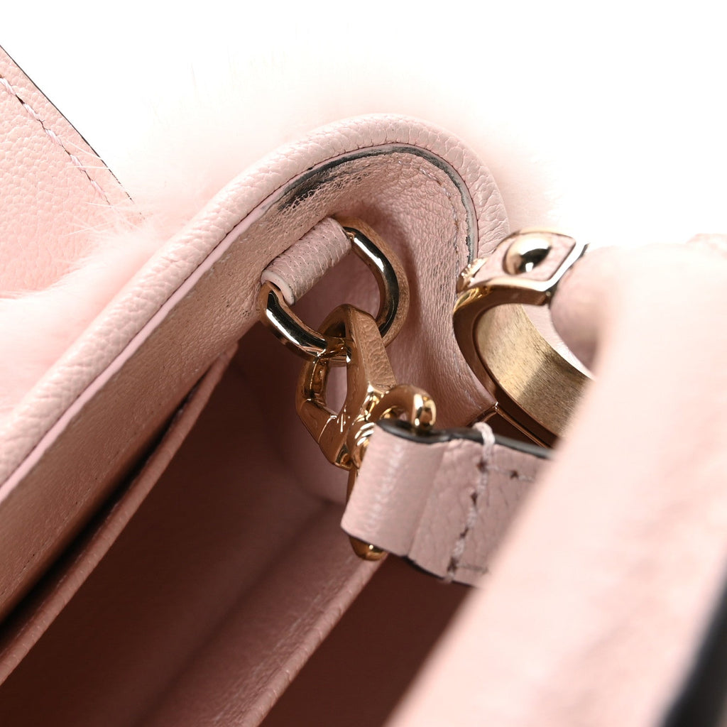 Mink Calfskin Goatskin Capucines Mini Rosewater Pink