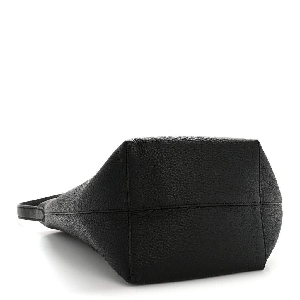 Grained Calfskin Medium N/S Park Tote Black