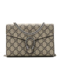GG Supreme Monogram Mini Dionysus Chain Wallet Beige Taupe