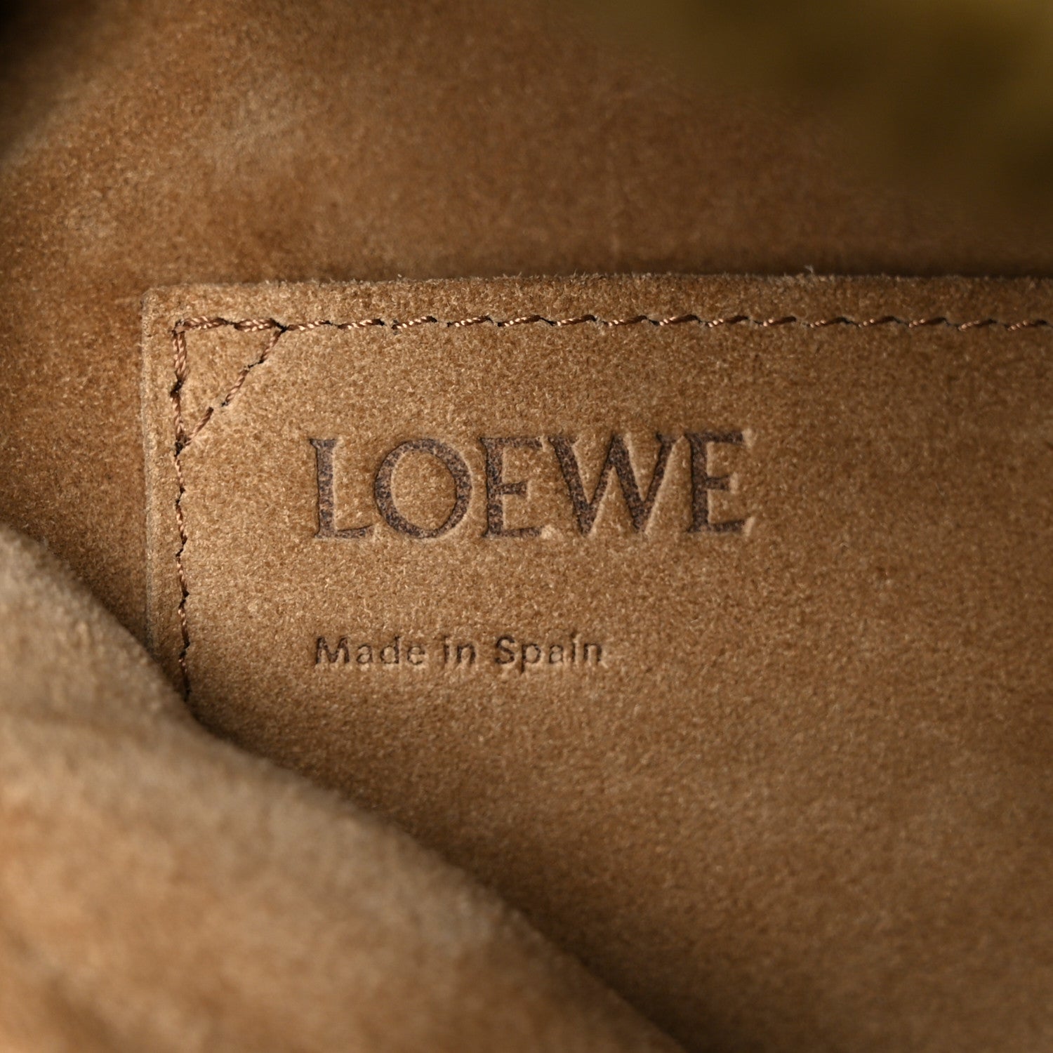 Shearling Small Puzzle Edge Bag Dark Khaki