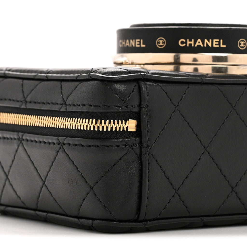 Lambskin Quilted Coco Click Bag Black