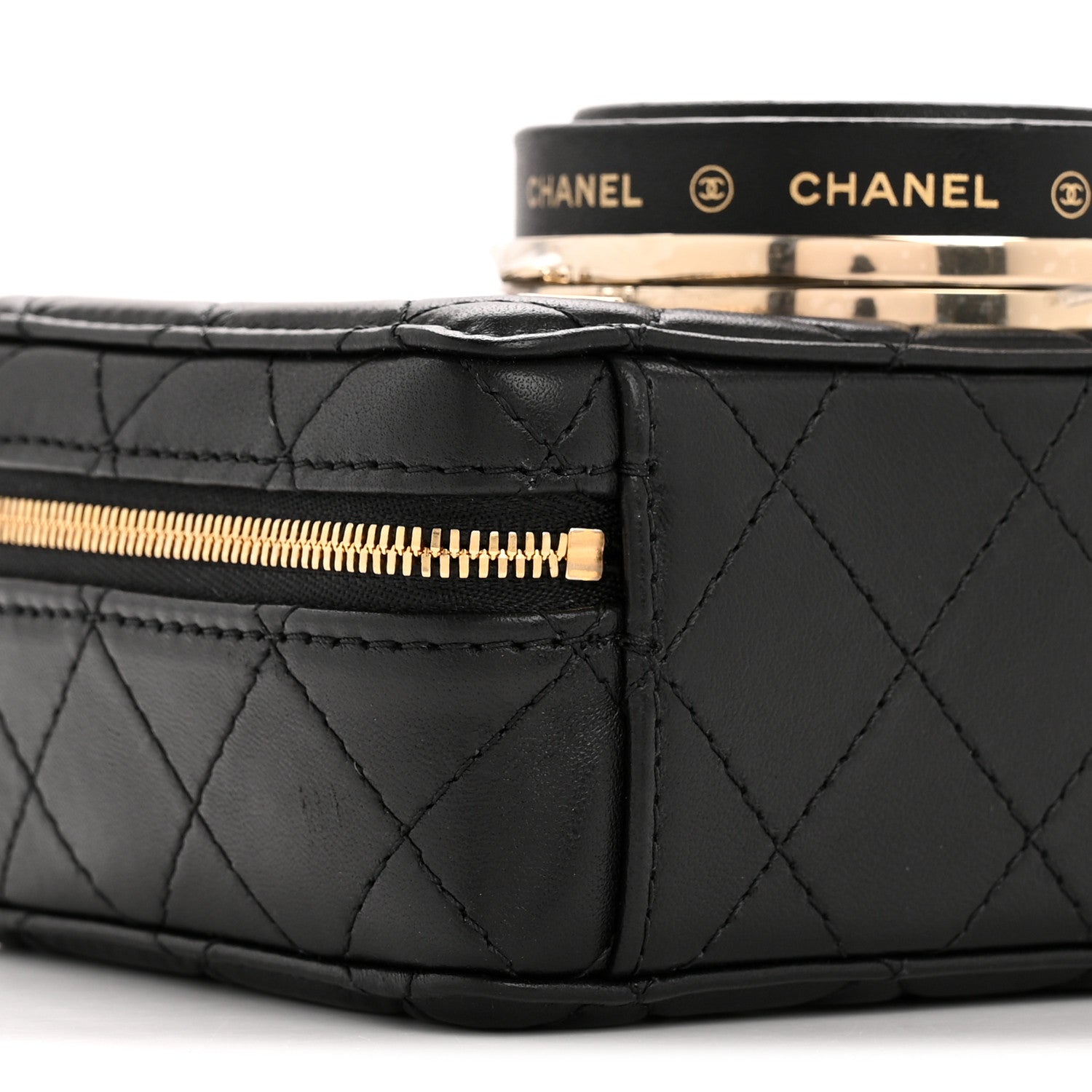 Lambskin Quilted Coco Click Bag Black