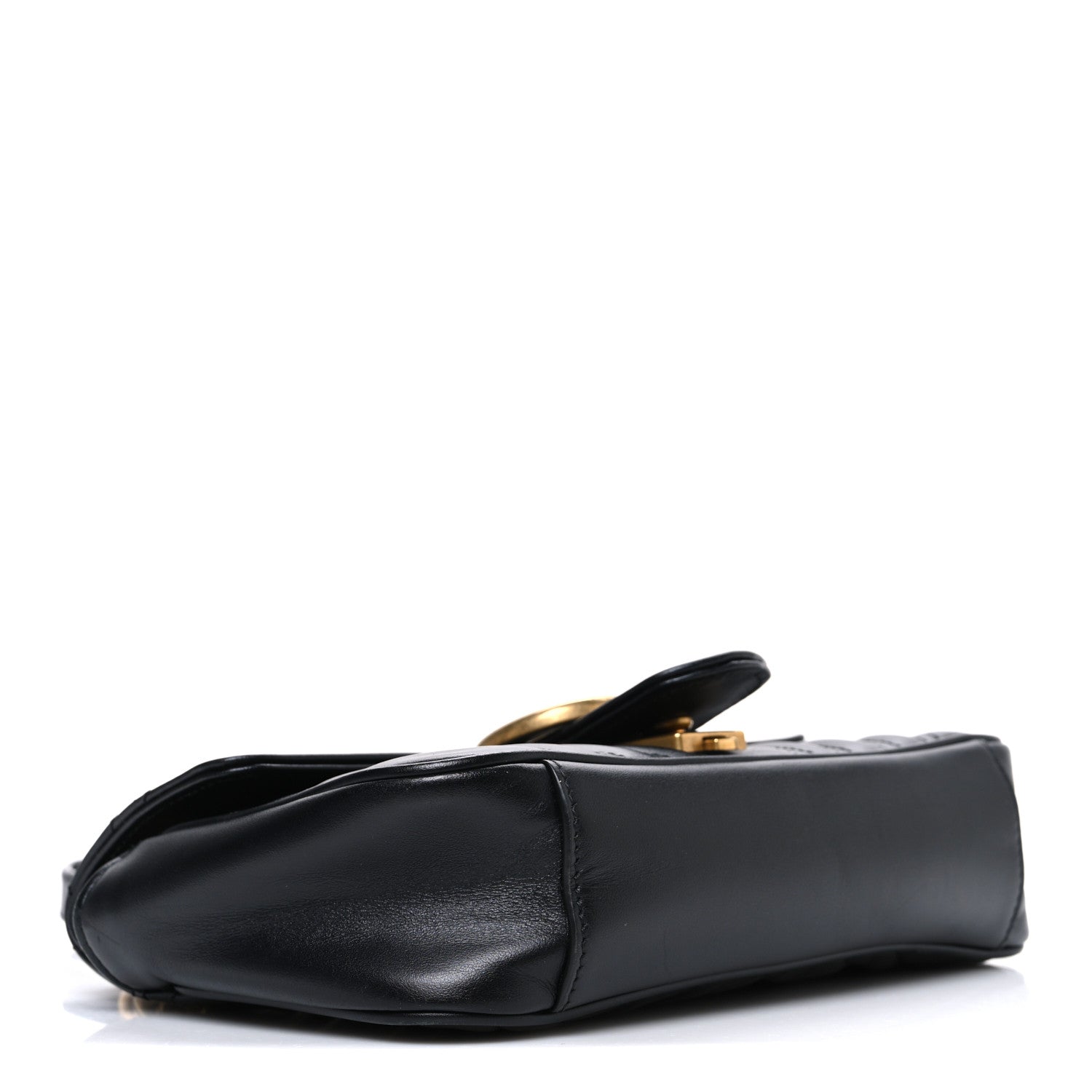 Calfskin Matelasse Mini GG Marmont Shoulder Bag Black