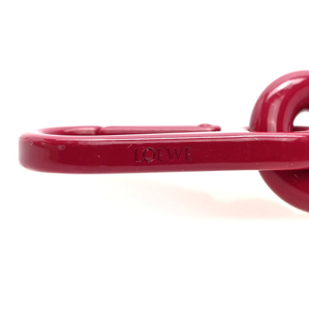Brass Monochrome Donut Chain Shoulder Strap Ruby Red Glaze