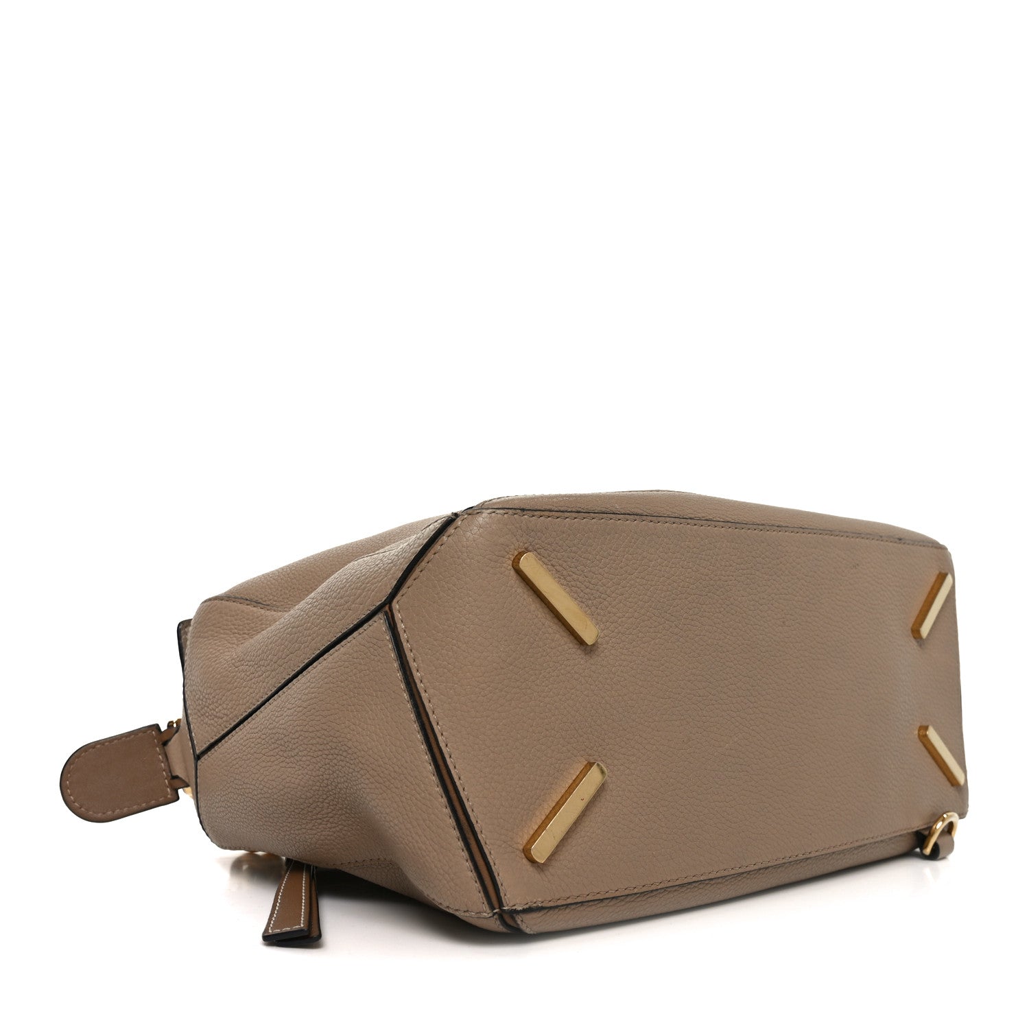 Grained Calfskin Medium Puzzle Bag Sand Mink