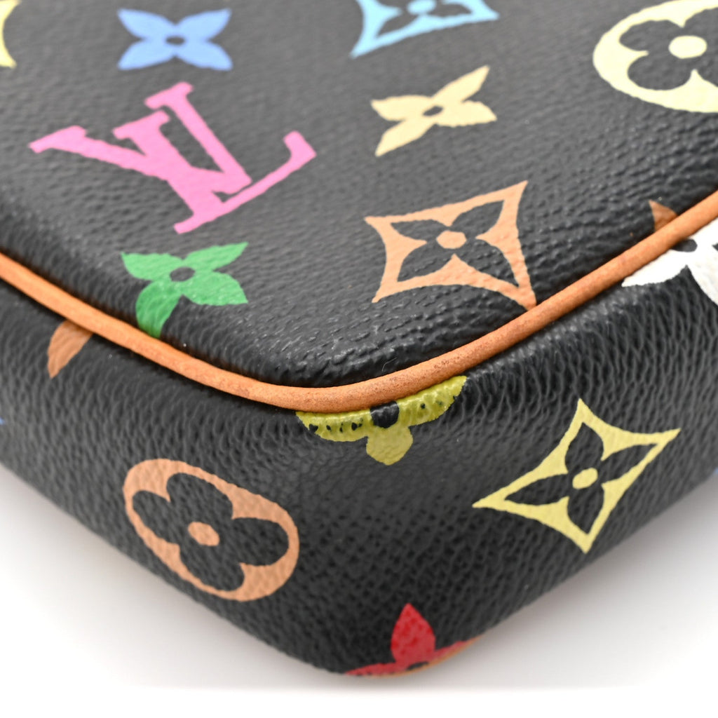Monogram Multicolor Pochette Accessories Black