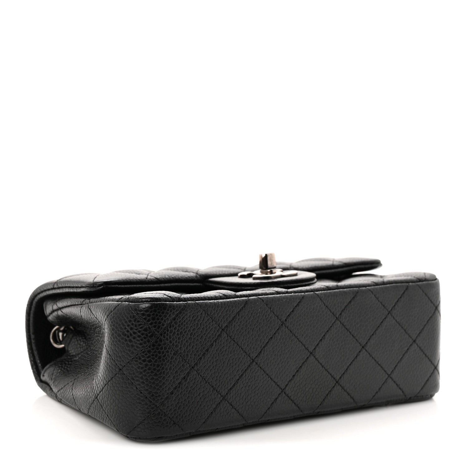 Caviar Quilted Mini Rectangular Flap Black