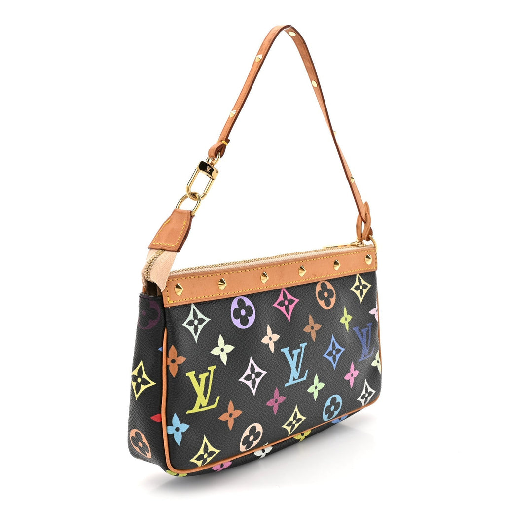 Monogram Multicolor Pochette Accessories Black