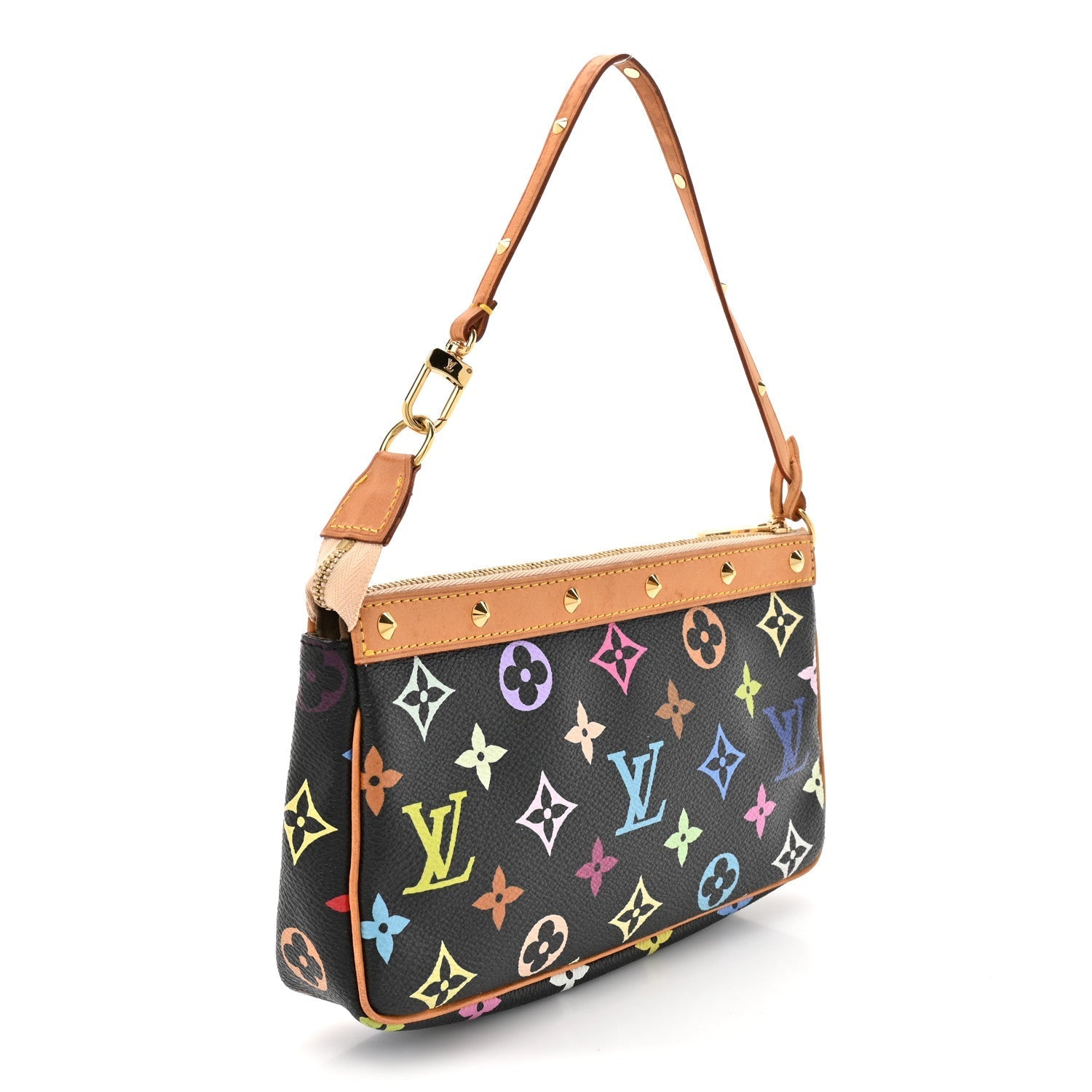Monogram Multicolor Pochette Accessories Black