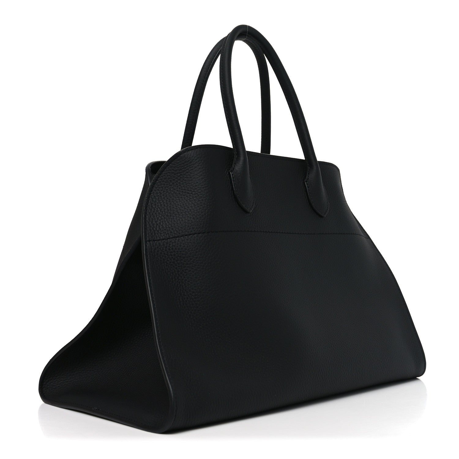 Matte Grained Calfskin Soft Margaux 15 Black