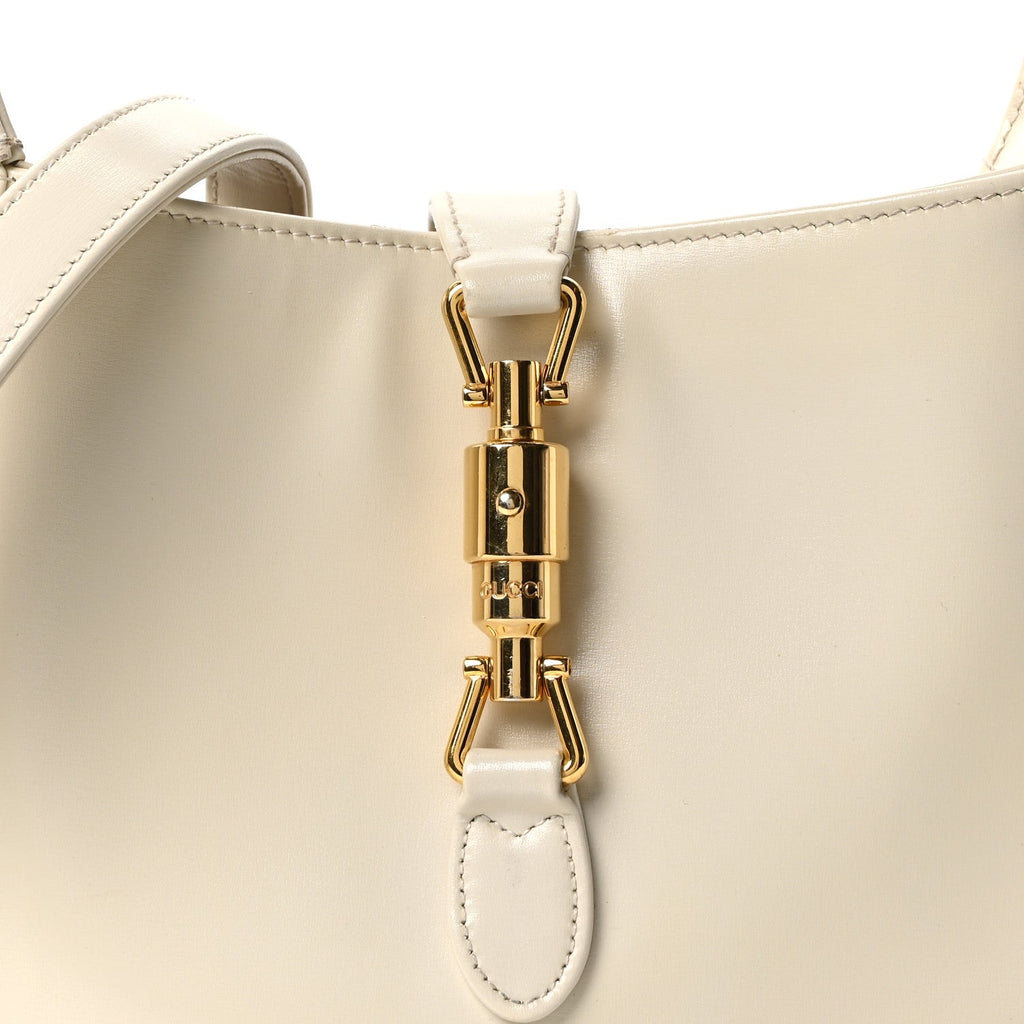 Boarded Dyana Lux Calfskin Small Jackie 1961 Hobo Mystic White