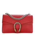 Dollar Calfskin Swarovski Crystal Small Dionysus Shoulder Bag Hibiscus Red