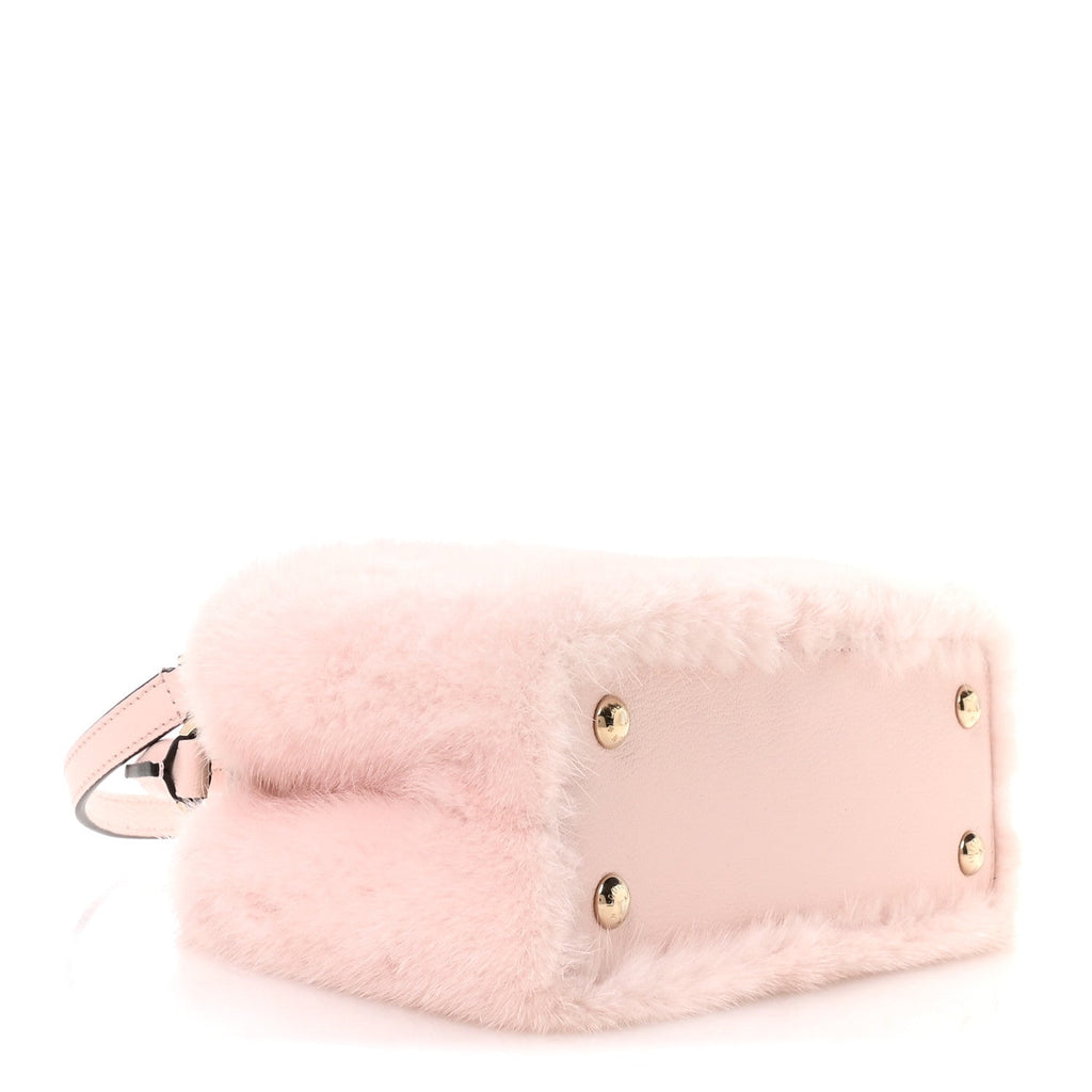 Mink Calfskin Goatskin Capucines Mini Rosewater Pink