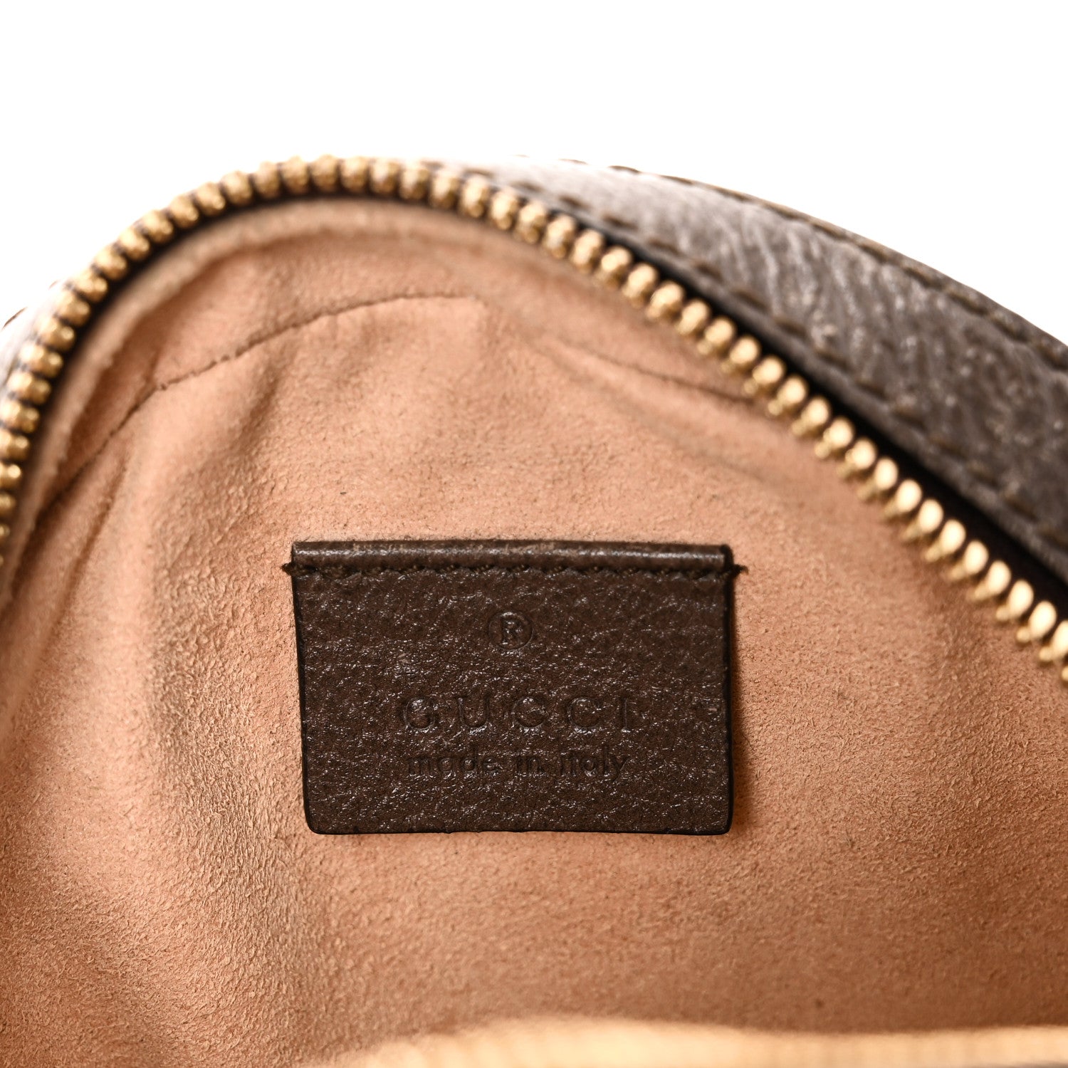 GG Supreme Monogram Web Mini Ophidia Round Shoulder Bag Brown