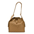Caviar Quilted Medium Chanel 25 Handbag Dark Beige