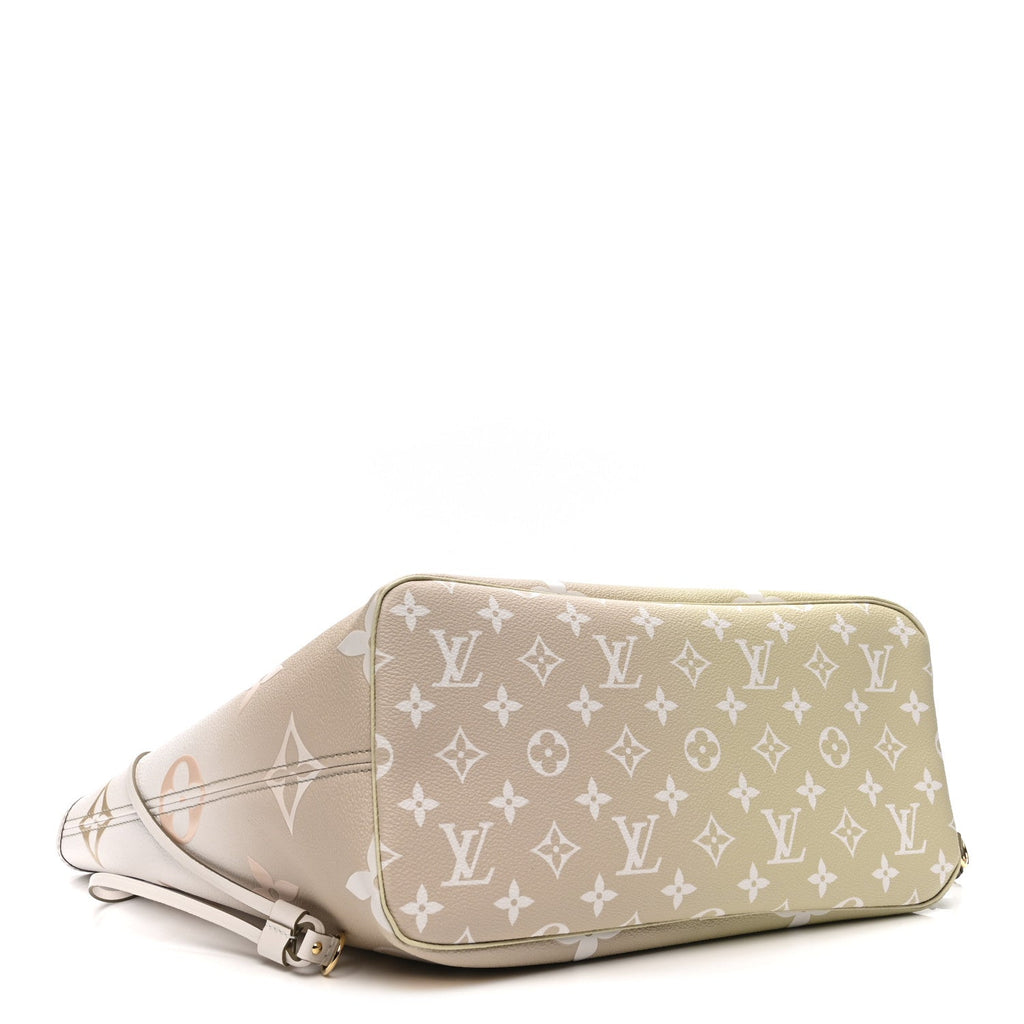 Monogram Giant Spring In The City Neverfull MM Sunset Kaki
