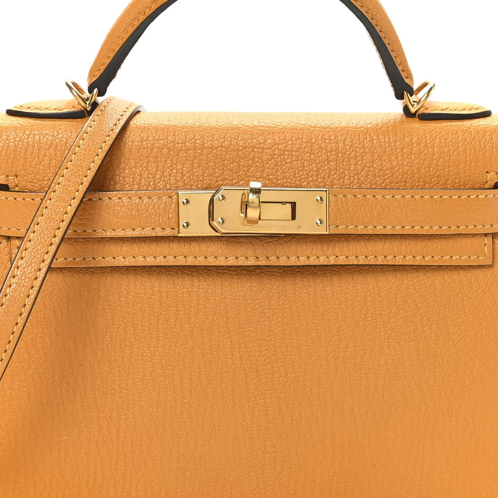 Chevre Chamkila Mini Kelly Sellier 20 Jaune D'or