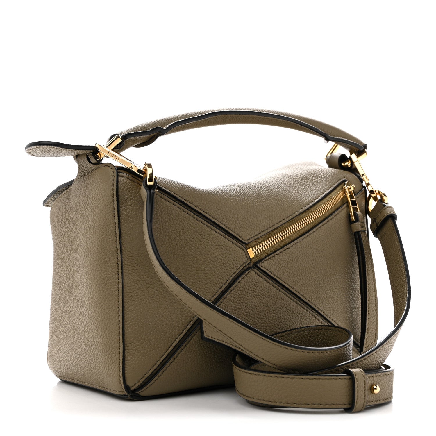 Calfskin Small Puzzle Bag Artichoke Green