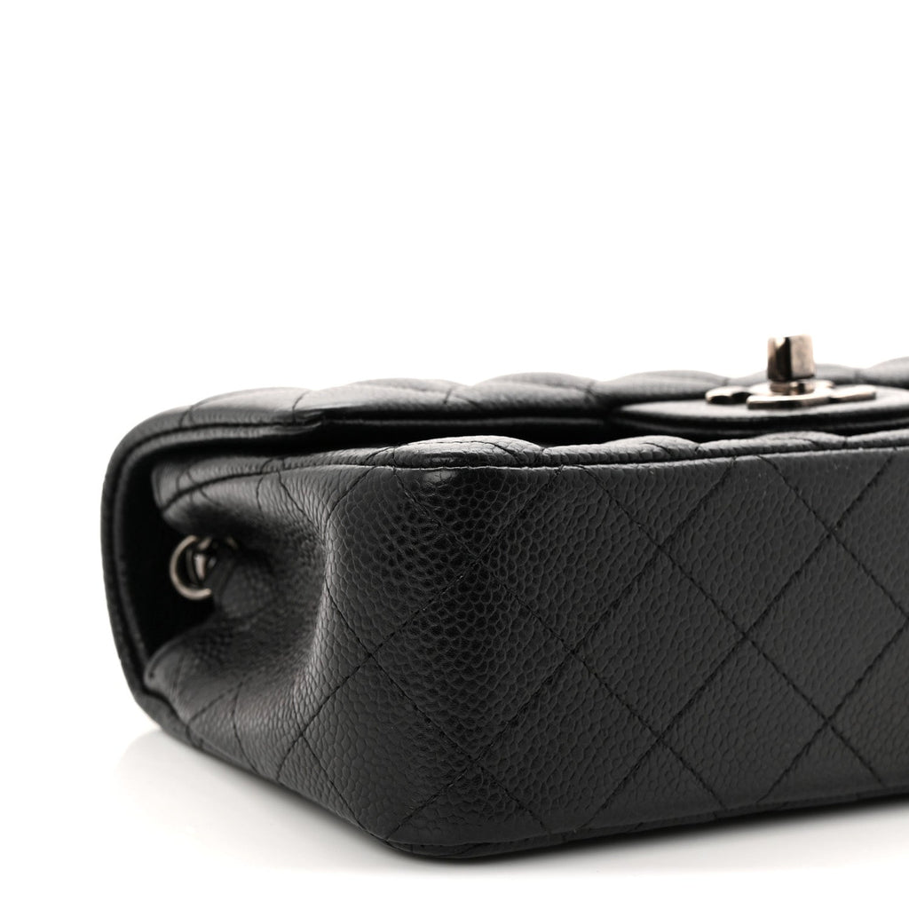 Caviar Quilted Mini Rectangular Flap Black