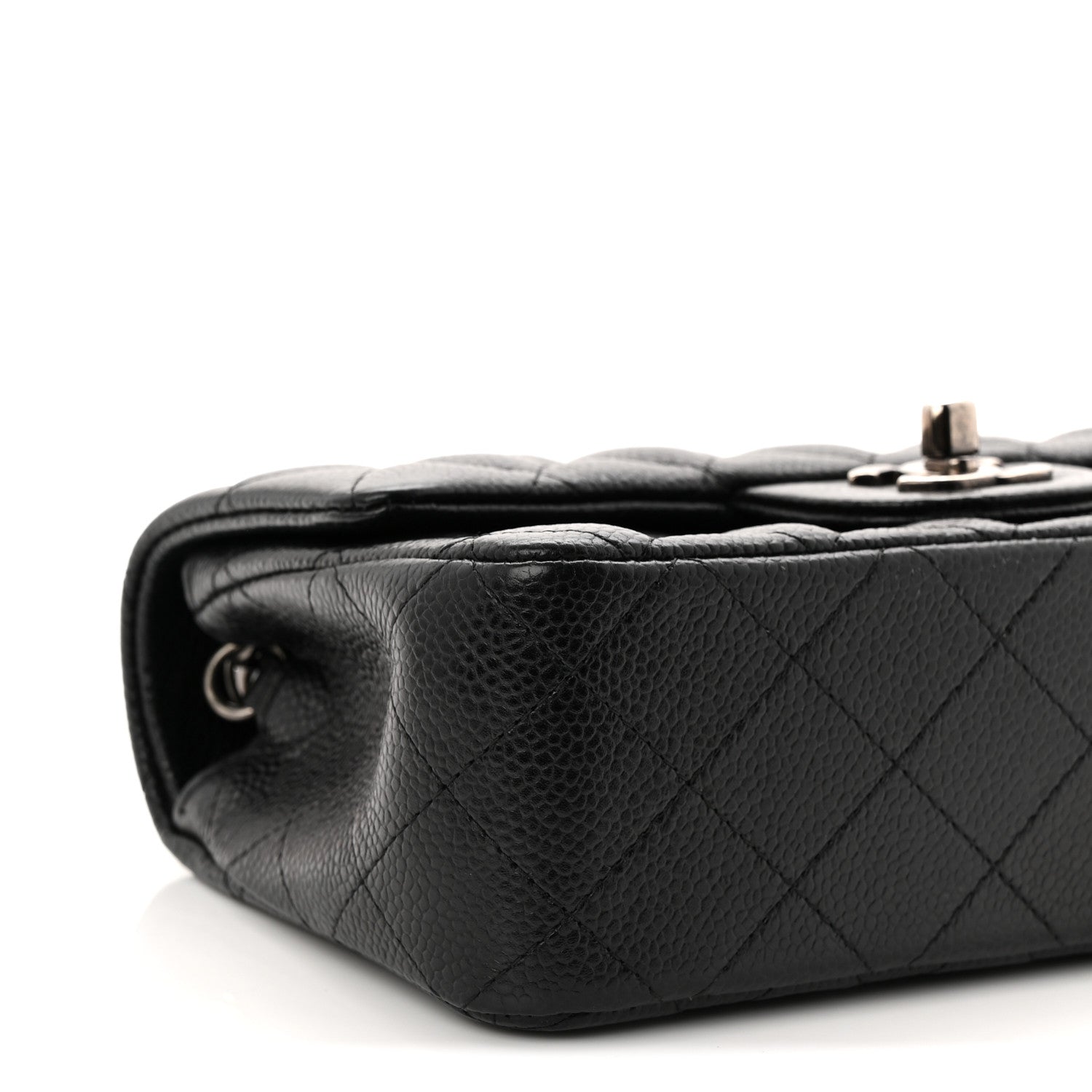 Caviar Quilted Mini Rectangular Flap Black