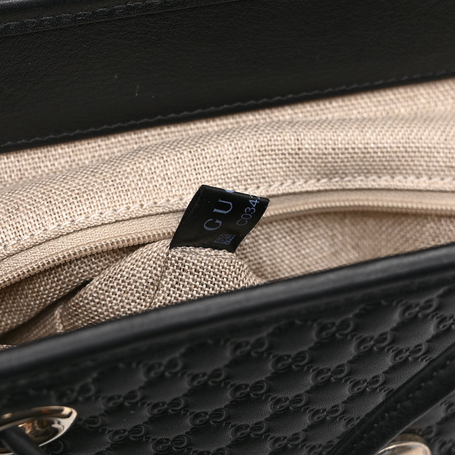 Microguccissima Drawstring Backpack Black