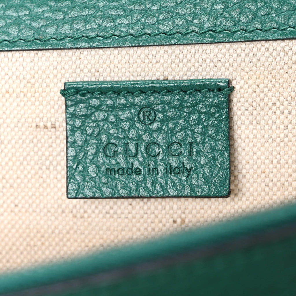 Dollar Calfskin Crystal Small Dionysus Shoulder Bag Emerald