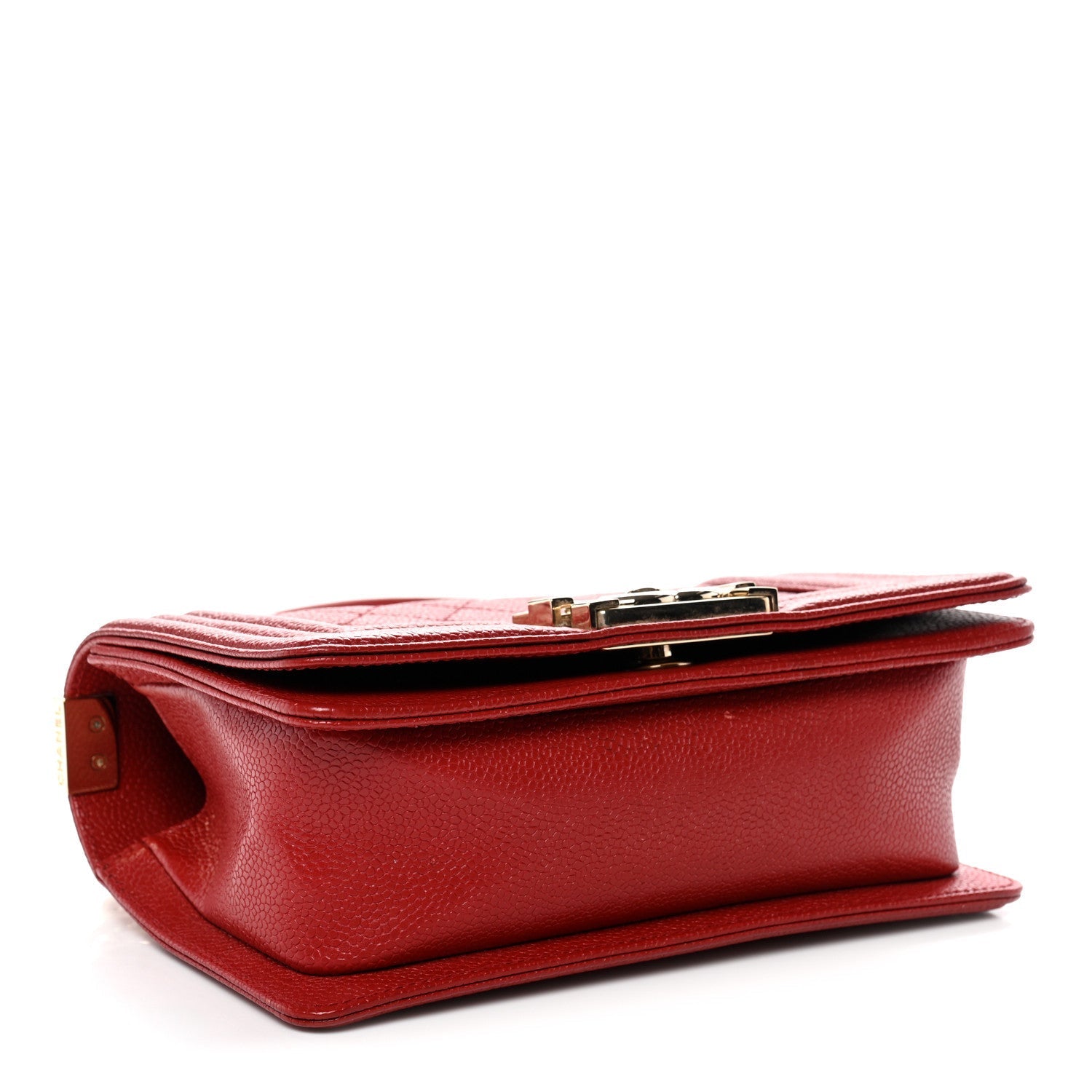 Caviar Quilted Small Boy Flap Red